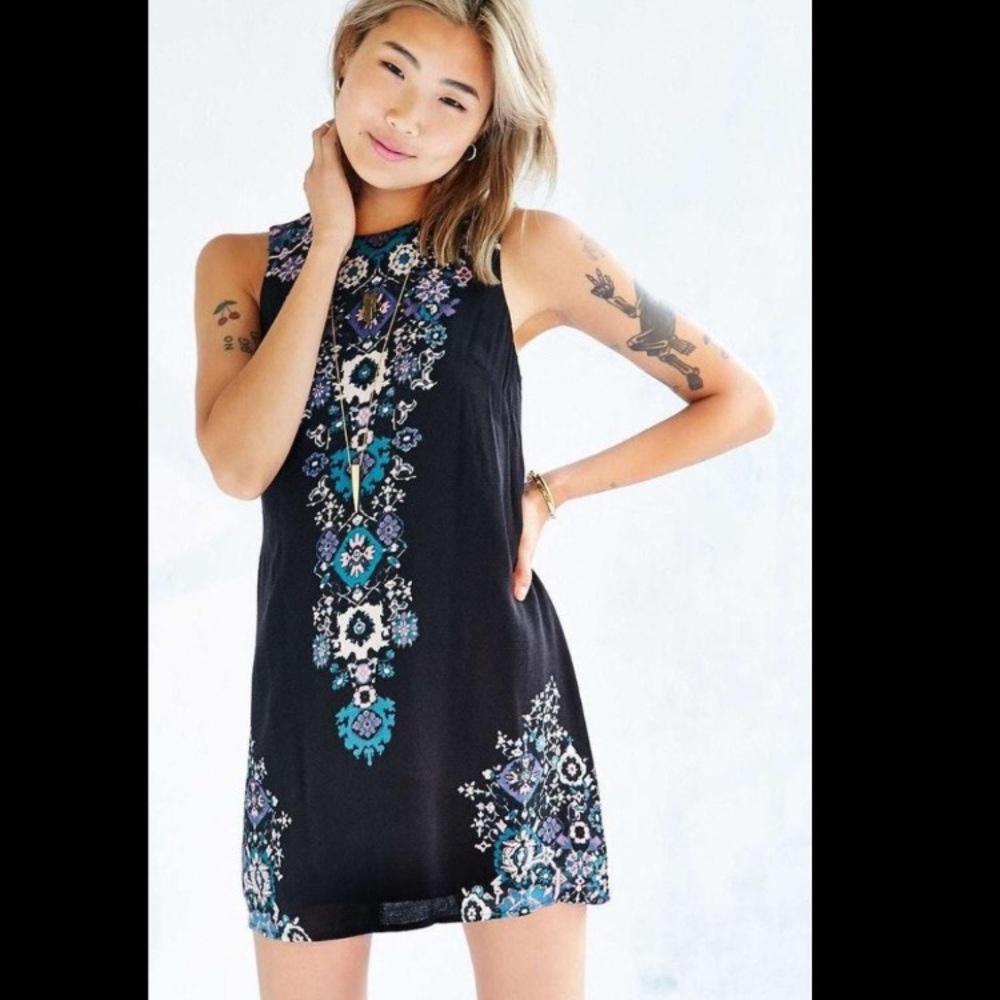 UO Ecote Guinevere Open Back Frock Dress